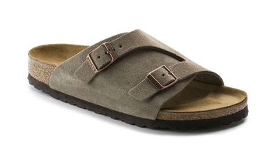 Sandalen Birkenstock Taupe aus Veloursleder
