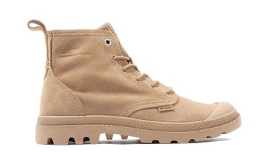 Stiefel Palladium Beige aus Leder und Wildleder
