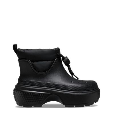 Stiefel Crocs Stomp Puff schwarz, Nylon, Damen