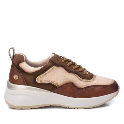 Sneakers Xti Damen braun aus Veloursleder