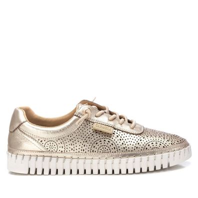 Stiefeletten Carmela aus Leder mit Lochmuster, gold