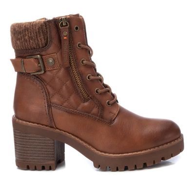 Bottines Refresh mit Fellkragen und dekorativer Schnalle