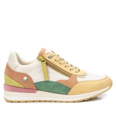 Stiefelette Refresh Gelb mit Reißverschluss und verstellbaren Schnérsenkeln