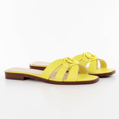 Claquette Guess aus Leder in Gelb