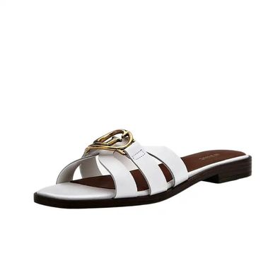 Claquettes Guess Weiß aus echtem Leder