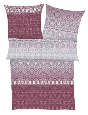 Ibena Zeitgeist Satin Bettwäsche 135x200 2-tlg. 5860-500 aubergine Ornamente
