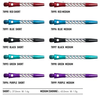 Unicorn Premier Aluminium Shaft / 12 Satz / m/black