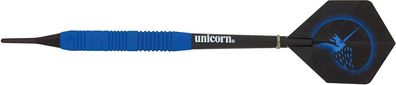 Unicorn Core Plus Rubberised Blue Brass Soft Darts / 1 Satz / 16 Gr
