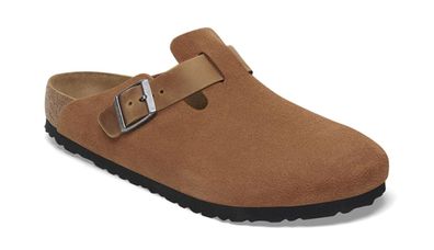 Sabots Birkenstock Boston aus braunem Wildleder