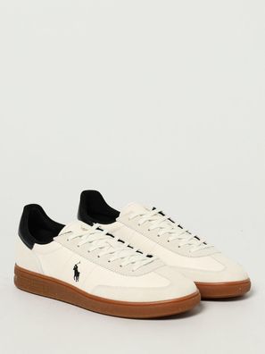 Sneakers Ralph Lauren Weiße Ledersneaker mit Wildlederdetails