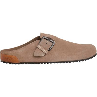 Sabots Pepe Jeans Beige aus hochwertigem Veloursleder
