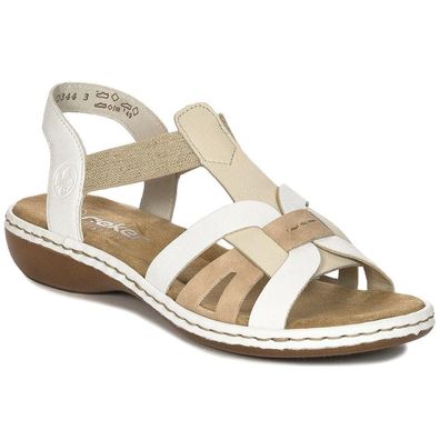 Sandalen Rieker Weiß Elastisch Damen Komfort