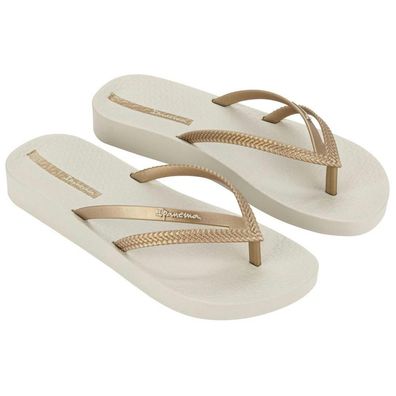 Tongs Ipanema Beige mit floralem Muster