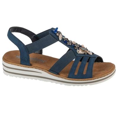 Sandalen Rieker mit elastischem Verschluss und Keilabsatz