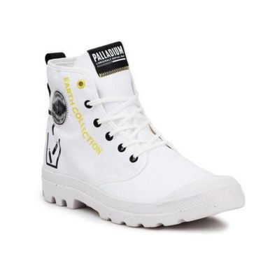 Stiefel Palladium Pampa Recycled Metro Weiß hohe Knöchel