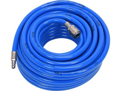 Verstärkter PVC Druckluftschlauch 8 mm x 20 m mit Schnellkupplungen