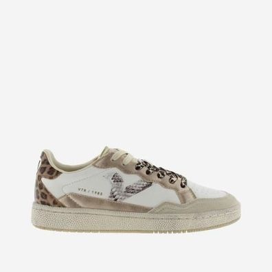 Baskets Victoria Beige mit Animal Print
