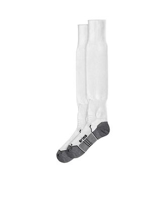 Fußballsocken Erima ohne Logo, anatomischer Schnitt, weiß
