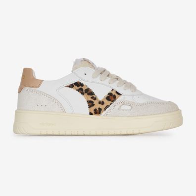 Sneakers Victoria mit Leder- und Animal-Print Effekt
