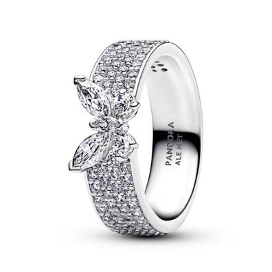 Ring 60 - Sterlingsilber - Schmetterling Steine