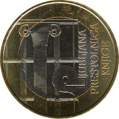 Slowenien 3 Euro 2010 UNESCO Bü?cherhauptstadt Bimetall*