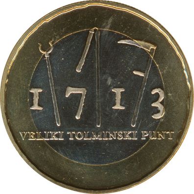 Slowenien 3 Euro 2013 Bauernaufstand von Tolmin Bimetall*