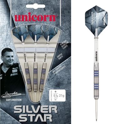 Unicorn Silver Star Gary Anderson Steel Darts / 1 Satz / 23 Gr
