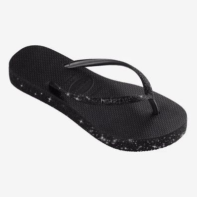 Tongs Havaianas Slim Flatform Paillet Noir