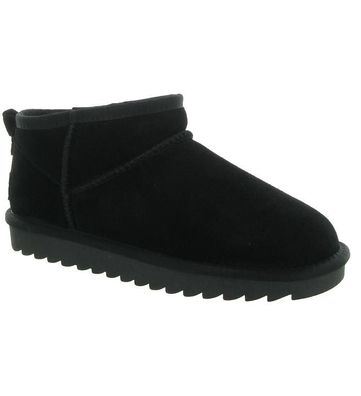 Bottines Colors of California aus schwarzem Veloursleder