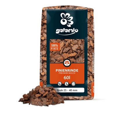 Galamio Rindenmulch Pinie Grob 60l Körnung 25 - 40