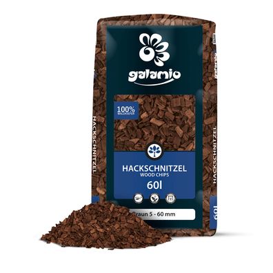 Galamio Holzhackschnitzel Braun 60l Farbe Braun