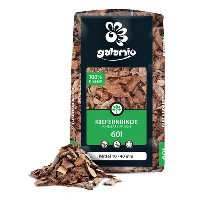 Galamio Rindenmulch Kiefer Mittel 60l Körnung 10 - 40