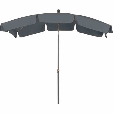 Tropico Mittelstockschirm anthrazit/grau 210x140cm Sonnenschirm Terrassenschirm