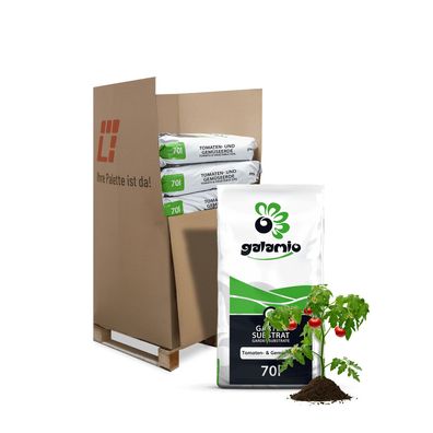 Galamio Tomaten- & Gemüseerde 70l x 10 Sack 700l Palette
