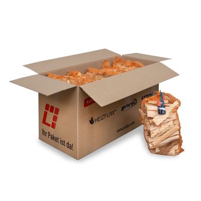 Heizfuxx Anzündholz Blue 18 cm 2kg x 10 Sack 20kg