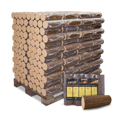 Pollmeier Premium Plus Buchenholz Briketts 10kg x 96 Gebinde 960kg Palette