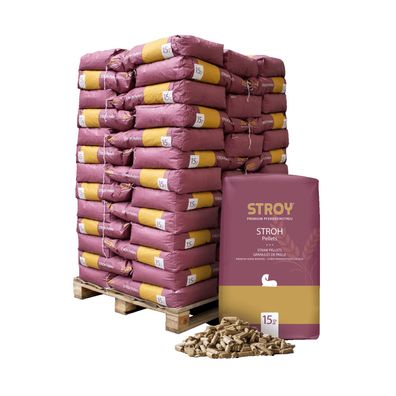 STROY Strohpellets Einstreu 15kg x 65 Sack 975kg Palette