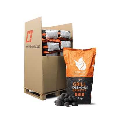Heizfuxx Grillbriketts 10kg x 20 Sack 200kg Palette