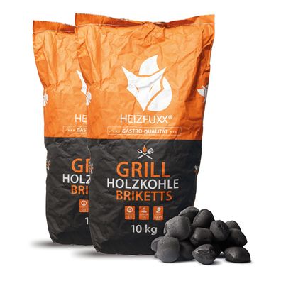 Heizfuxx Grillbriketts 10kg x 2 Sack 20kg