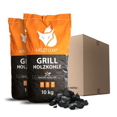 Heizfuxx Grillholzkohle » Gastro-Qualität « 10kg x 2 Sack 20kg