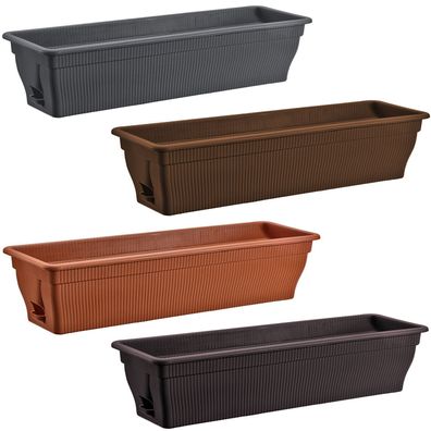 Balkonkasten mit Wasserspeicher 12,18,25 Liter Pflanzkasten für Balkon 4 Farben
