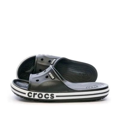 Claquettes Crocs mit 2 cm Plateau, schwarz/weiß