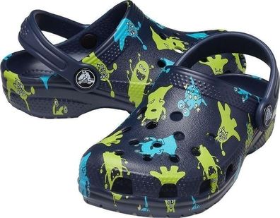 Sabots Crocs Classic Monster PRINT CLOG Blau