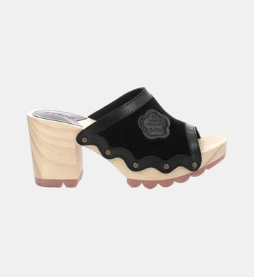 Sabots Kickers Schwarz Leder Fréhling/Sommer