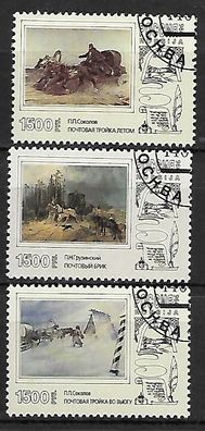 Russland gestempelt Michel Nummer 502-504