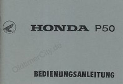 Betriebsanleitung Honda P 50, Motorrad, Oldtimer
