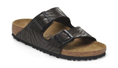 Sandalen Birkenstock Arizona Syn Soft Zebra schwarz
