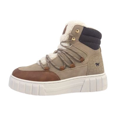 Mustang High Top Sneaker Kurzscha 1446601 Beige 318 Taupe