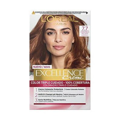 L'Oréal Professionnel Excellence creme tinte #7.7-caramelo helado 192ml