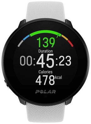 Smartwatch Polar Unite Weiß, Fitnessgerät mit Herzfrequenzmessung